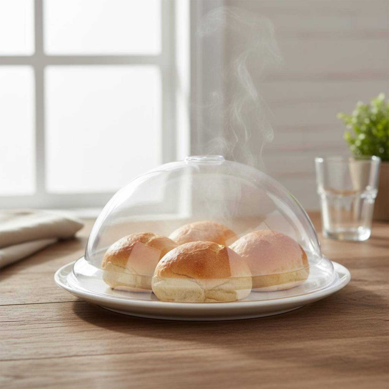 Plastic Dome Clear - ฝาครอบอาหารใสสำหรับแช่เย็น ฝาครอบเค้กพลาสติกทรงโดม ฝาครอบจานทรงกลม มีหูจับในตัว