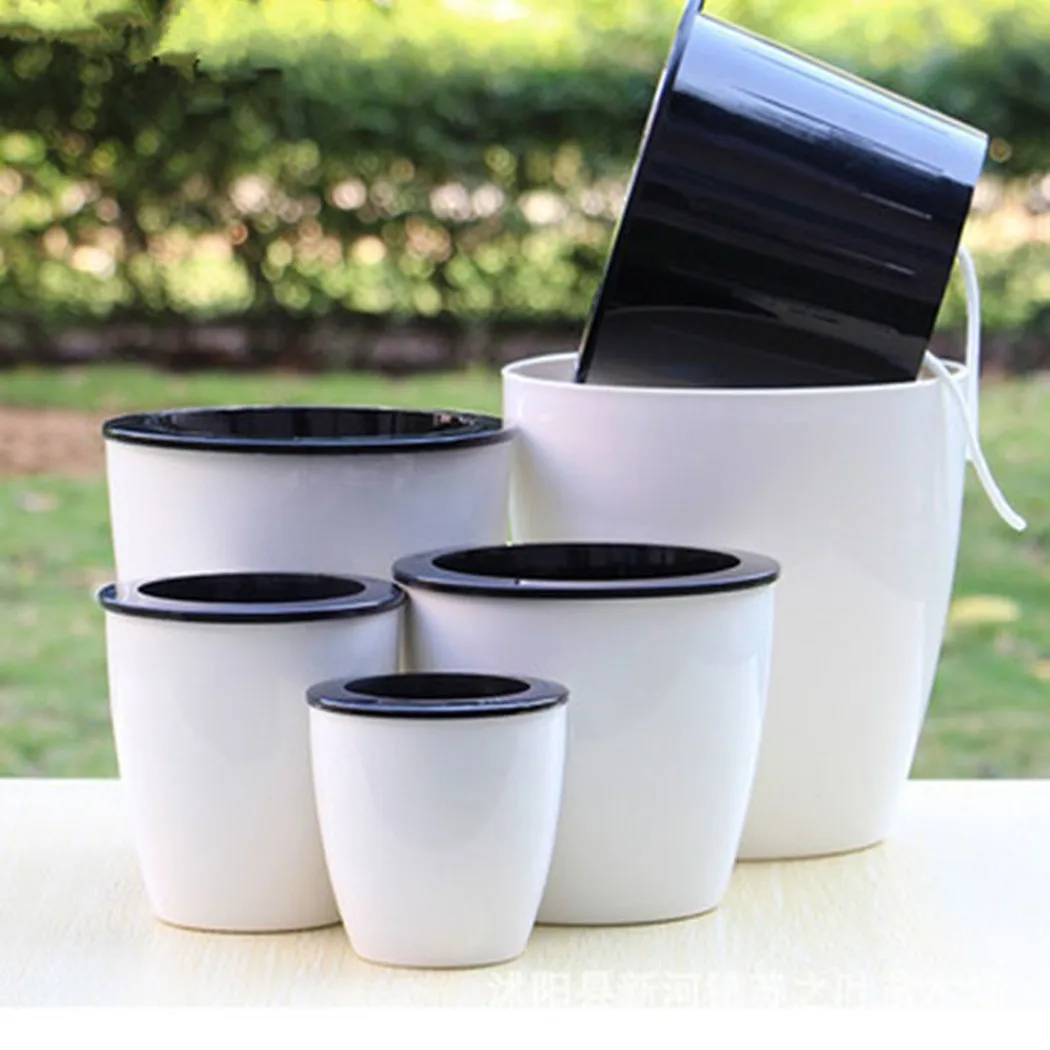 Self Watering Insert - Lazy ดอกไม้หม้อรดน้ำกระถางดอกไม้หม้อสำหรับ Soilless ปลูกดอกไม้โต๊ะ Bonsai Decor