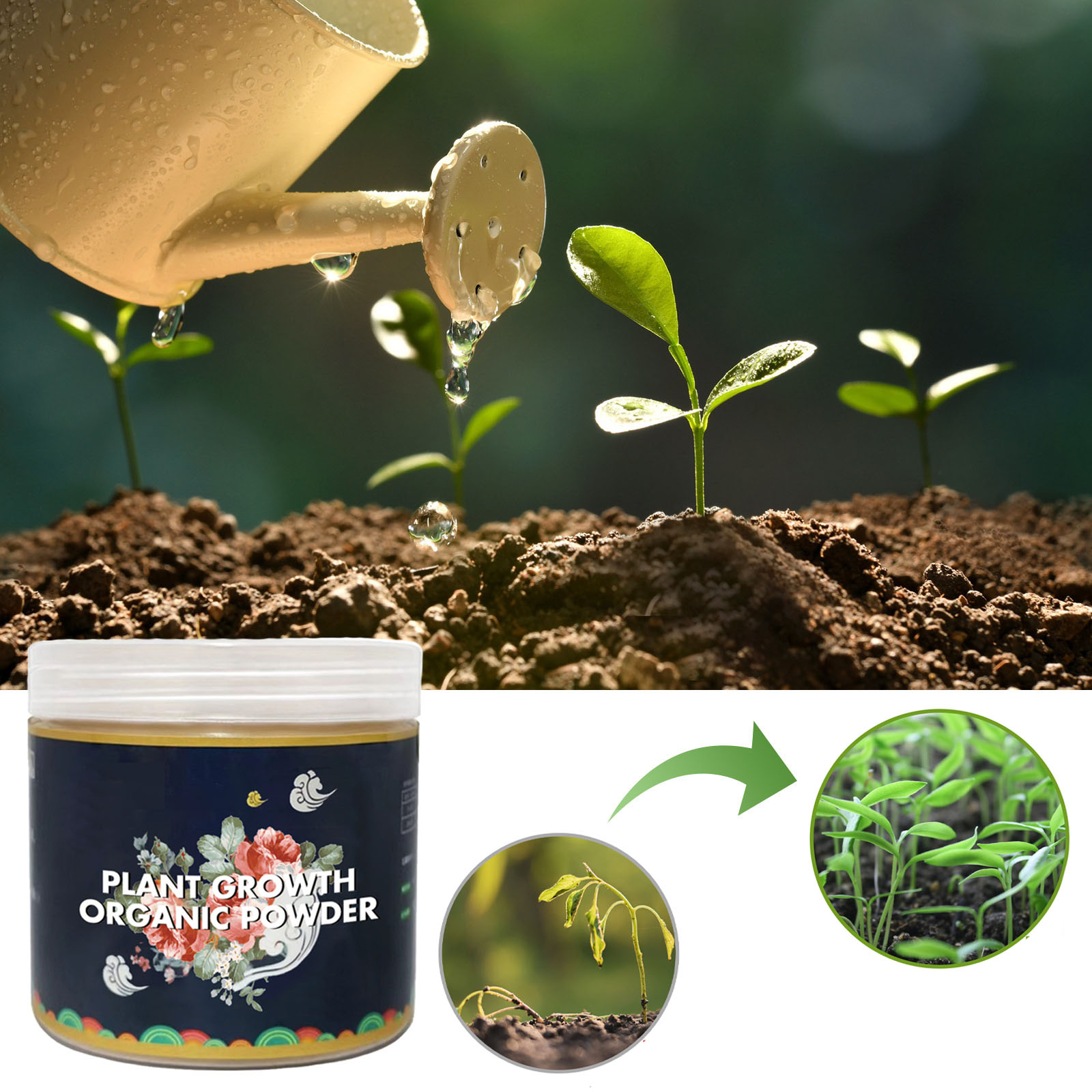 Rooting Hormone Powder - Fast Rooting Powder การปรับปรุงดินพืชคลายส่งเสริมการเจริญเติบโตของพืช Hydroponics สวนผักเครื่องมือ