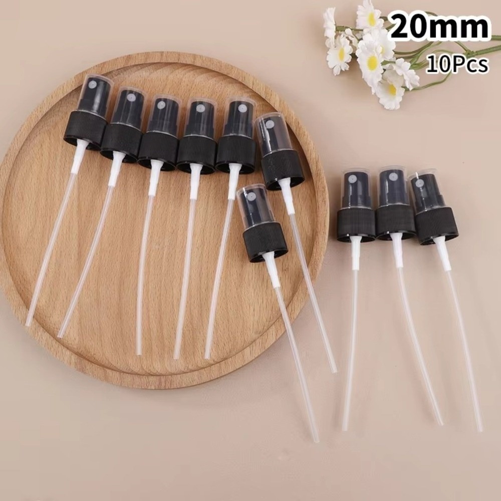 Misting Bottle Fine - 10 ชิ้น หัวฉีดพลาสติกสำหรับขวดสเปรย์อเนกประสงค์ ป้องกันการรั่วซึม ฝาขวดสเปรย์แบบใช้ซ้ำได้ เติมได้