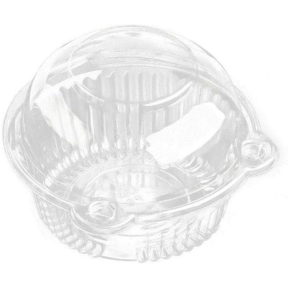 Plastic Dome Clear - ที่ใส่คัพเค้กแบบแยกชิ้น, กล่องใส่คัพเค้กแบบใช้แล้วทิ้ง 50 ชิ้น ภาชนะพลาสติกใสสำหรับใส่คัพเค้กเดี่ยว กล่องโดมใส่คัพเค้กแบบแยกชิ้น