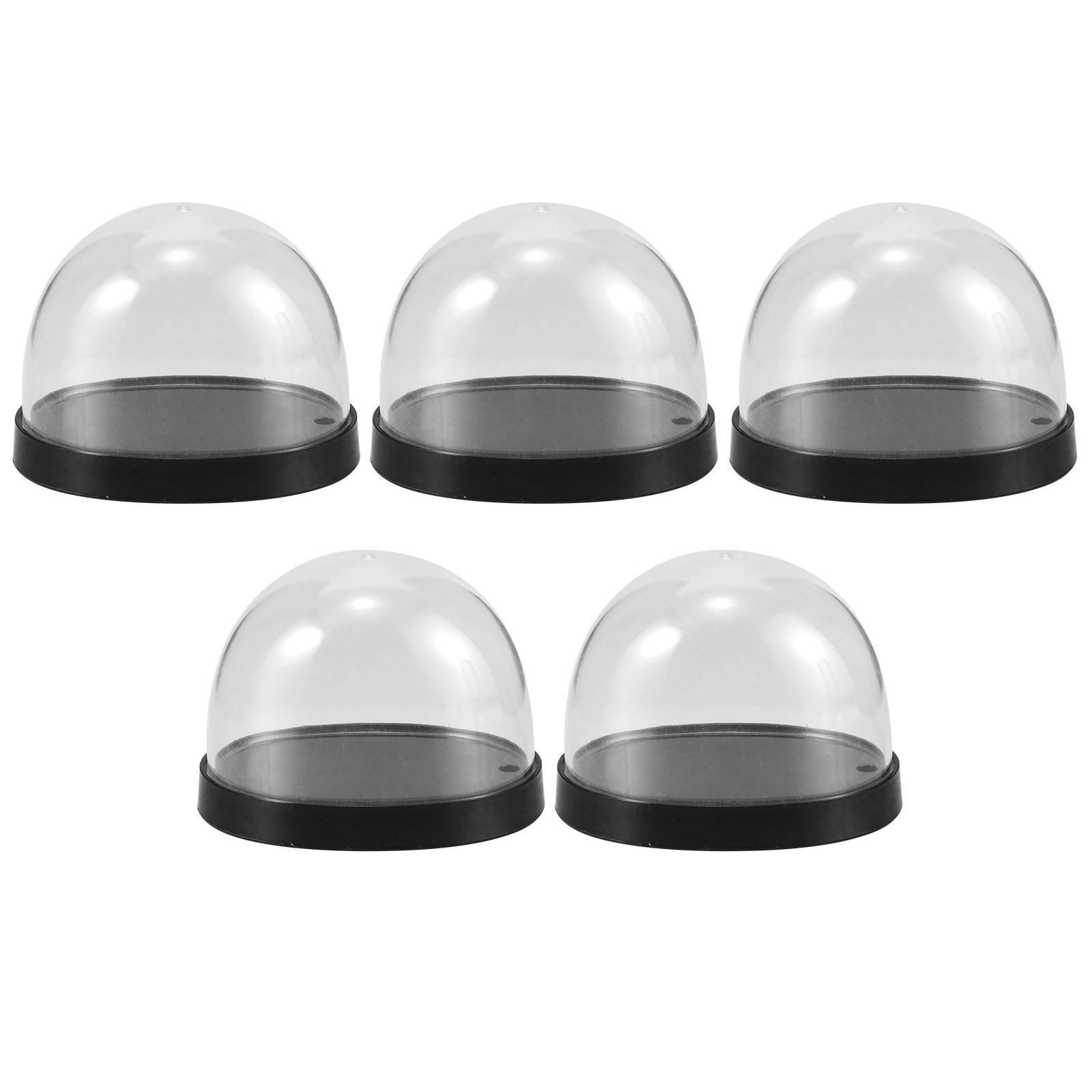 Plastic Dome Clear - ชุดโดมพลาสติกใสคุณภาพสูง 5 ชิ้น สำหรับตกแต่งดอกไม้ โดมโชว์ใสสำหรับแจกันและดอกไม้แห้ง