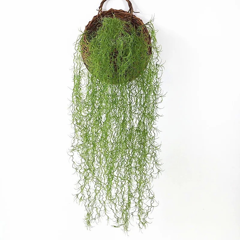 Sphagnum Moss Dry - 1/3/5 ชิ้น พืชหญ้าสีเขียว ต้นไม้เลื้อยยาว หวายแขวนประดับ ดอกไม้พลาสติกประดิษฐ์