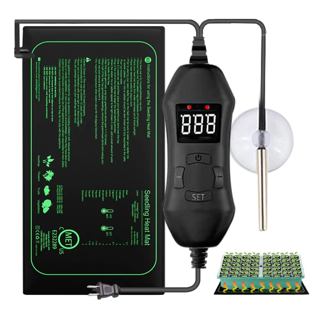 Heat Mat Seedling - 50W EU-US/UK/AU ปรับเทอร์โมสตัทต้นกล้าเครื่องทําความร้อนพืชเนอสเซอรี่ WARM Pad สําหรับในร่ม