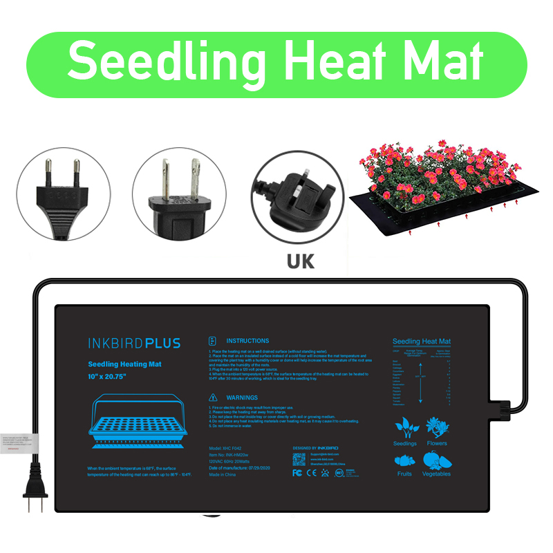 Heat Mat Seedling - 20.75X10ซม.EU/US/UK/AU ปลั๊กต้นกล้าความร้อนกันน้ำเมล็ดพืชการงอก Propagation clone Starter แผ่นอุ่นเสื่อสวน