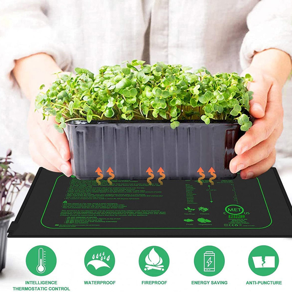 Heat Mat Seedling - แผ่นความร้อนต้นกล้ากันน้ำแผ่นความร้อนไฮโดรโพนิกแผ่นความร้อน7W แผ่นความร้อนงอกป้องกันการกัดกร่อนสำหรับการงอกของพืชในร่ม