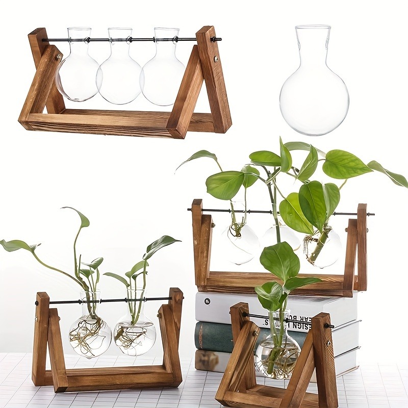 Propagation Station Vase - โต๊ะแก้ว Planter Propagation Station Hydroponic แจกันไม้