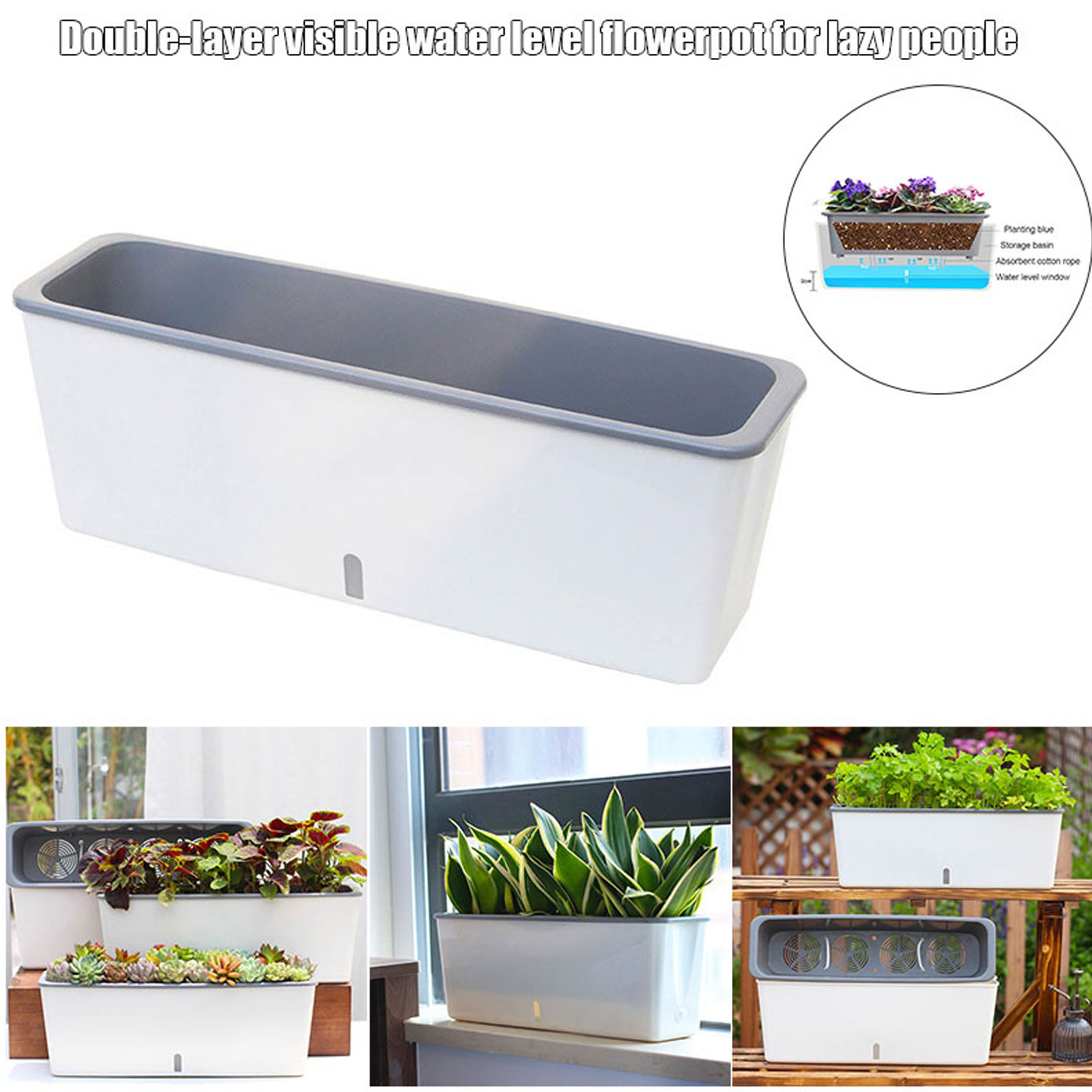 กระถางปลูกต้นไม้รดน้ําด้วยตนเอ - Self Watering Insert บทวิจารณ์และราคา
