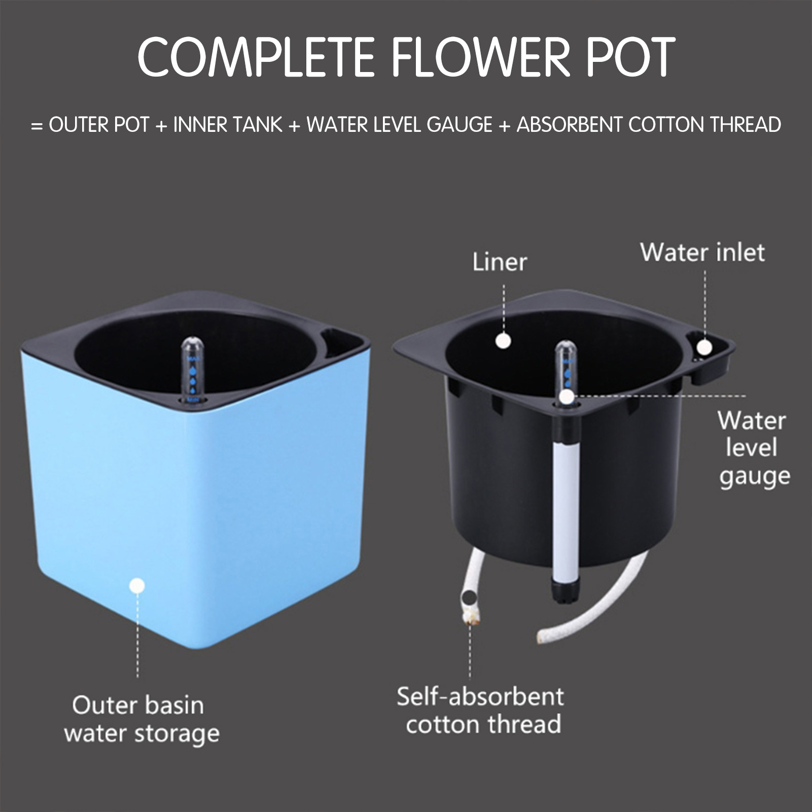 กระถางต้นไม้รดน้ำอัตโนมัติ กระ - Self Watering Insert บทวิจารณ์และราคา