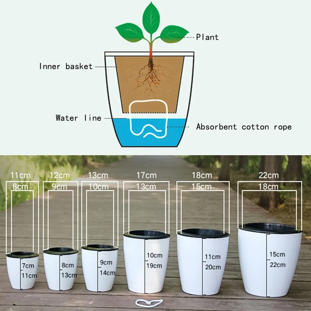 Lazy ดอกไม้หม้อรดน้ำกระถางดอกไ - Self Watering Insert บทวิจารณ์และราคา