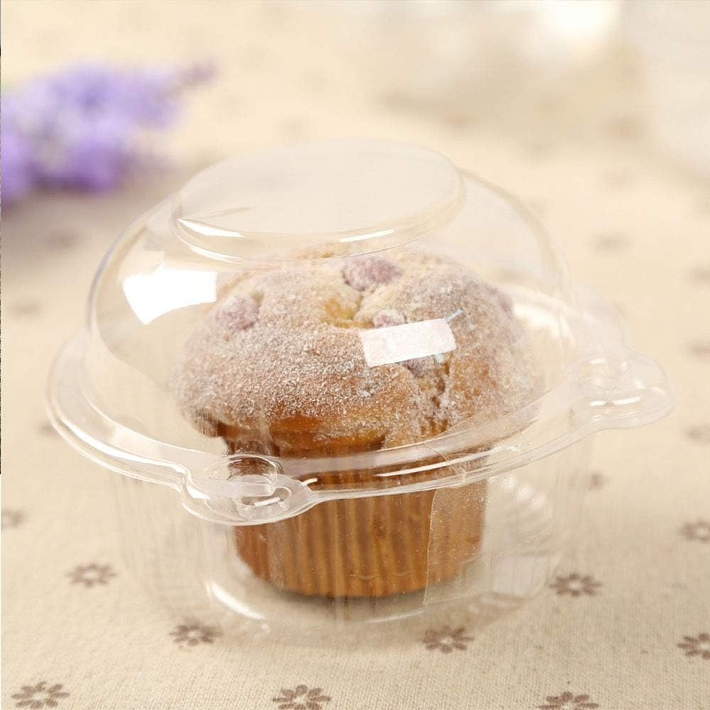 ที่ใส่คัพเค้กแบบแยกชิ้น, กล่อง - Plastic Dome Clear บทวิจารณ์และราคา