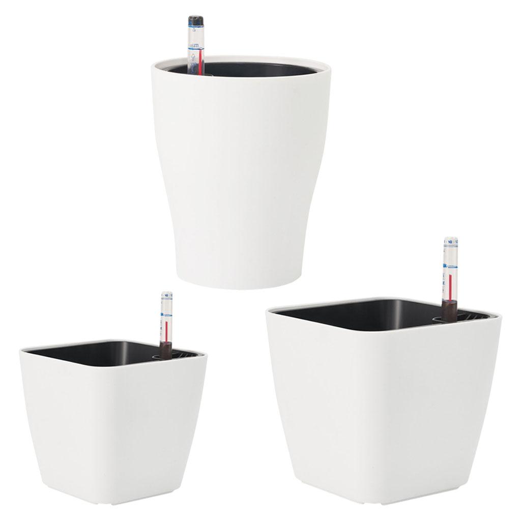 กระถางต้นไม้พลาสติกสีขาวแบบรดน - Self Watering Insert บทวิจารณ์และราคา