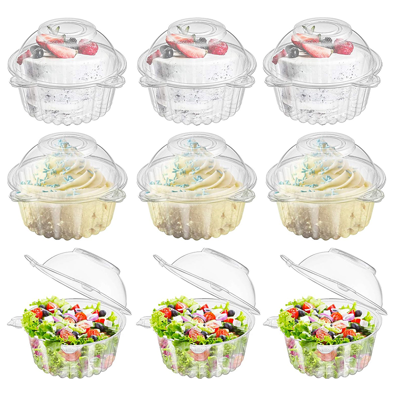 10pcs Cupcake กล่องบรรจุภัณฑ์ห - Plastic Dome Clear บทวิจารณ์และราคา