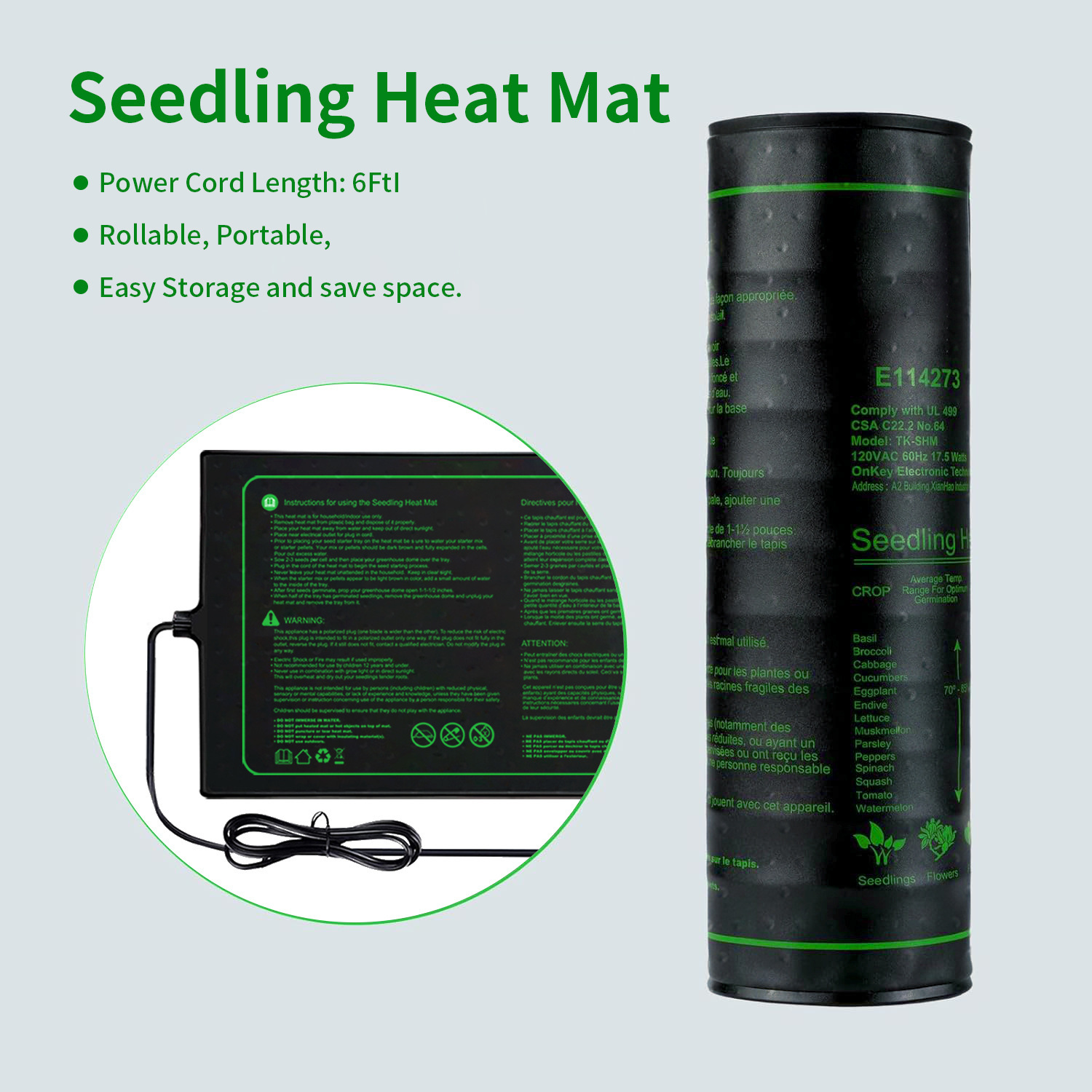 แผ่นทำความร้อนสำหรับเพาะกล้าแบ - Heat Mat Seedling บทวิจารณ์และราคา