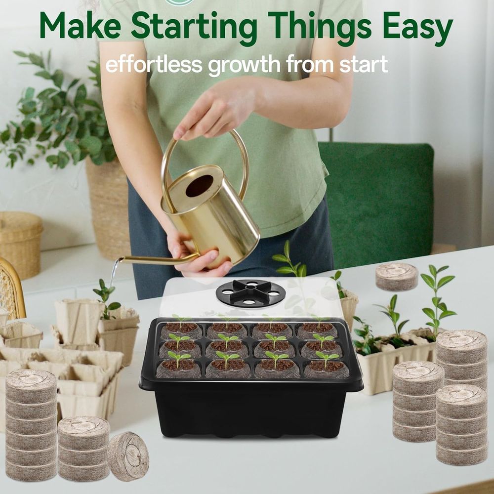 ถาดเพาะเมล็ด 4 ชิ้น พร้อมเม็ดพ - Peat Pellet Tray บทวิจารณ์และราคา