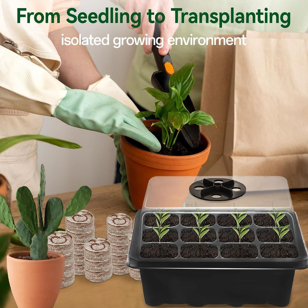 ถาดเพาะเมล็ด 4 ชิ้น พร้อมเม็ดพ - Peat Pellet Tray บทวิจารณ์และราคา