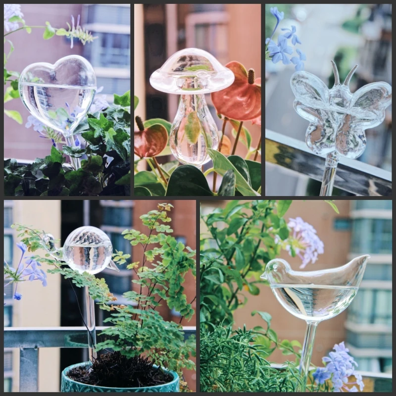 อุปกรณ์รดน้ำต้นไม้รูปเห็ดแก้วด - Self Watering Insert บทวิจารณ์และราคา