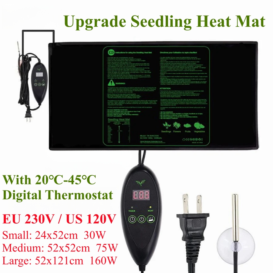 3 ขนาดอัพเกรดต้นกล้าความร้อนแผ - Heat Mat Seedling บทวิจารณ์และราคา