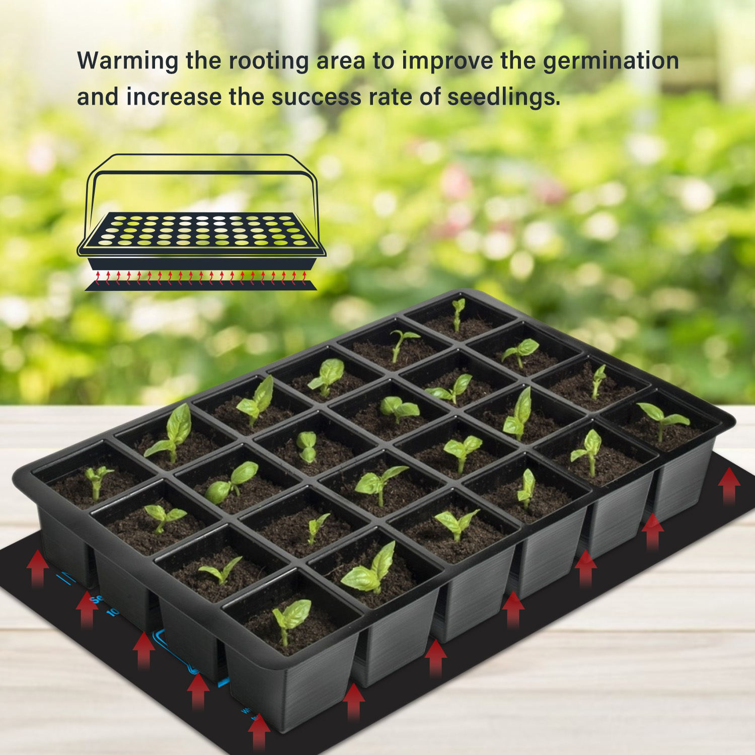 20.75X10ซม.EU/US/UK/AU ปลั๊กต้ - Heat Mat Seedling บทวิจารณ์และราคา